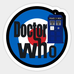 Doctor Who! (Black) Sticker